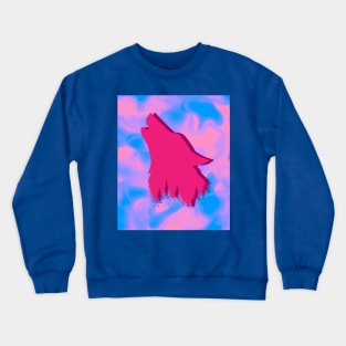 Retro Wolfsilhouettes Wolves Nature Crewneck Sweatshirt